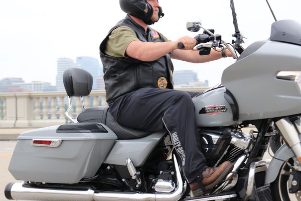7th Rolling To Remember Ride crossing Arlington Memorial Bridge in Washington DC on Sunday, 24 May 2