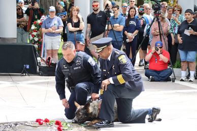 POLICE K-9 MEMORIAL SERVICE at the National Law Memorial in Washington DC on Sunday, 11 May 2025