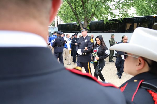 Survivors Arrivals for SOLEMN ESCORT to National Police Week 38th Candlelight Vigil Ceremony on the 