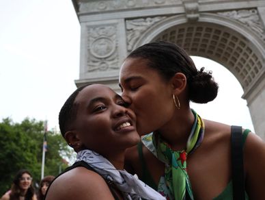 31st NYC DYKE MARCH Arrival at Washington Square Park in NYC on Saturday evening, 24 June 2023 