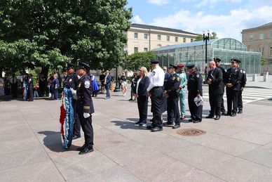 National Law Enforcement Officers Memorial, NW, Washington DC on Thursday afternoon, 15 May 2025 