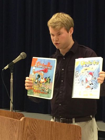 Michael speaks to Chicken Boy fans about how a story he wrote in fourth grade developed into a book.