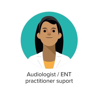 audiologist and ENT and GP referral