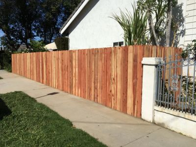 Side wood fence