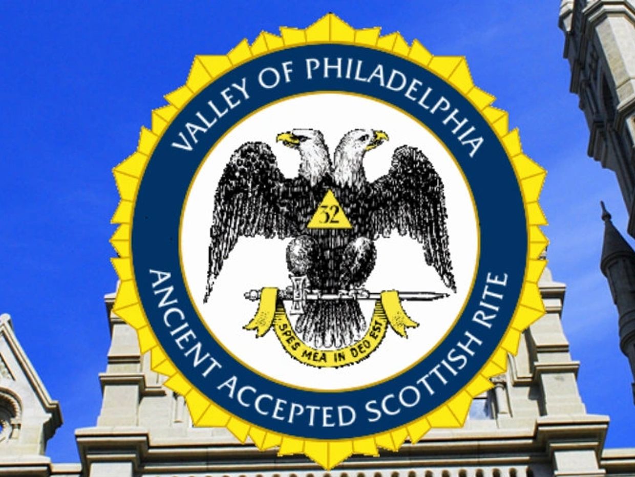 Seal of the Valley of Philadelphia Ancient Accepted Scottish Rite with double-headed eagle.