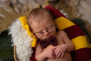 LeGalley Photography, Newborn Photography, Manistee County Michigan, Harry Potter Newborn Photo 