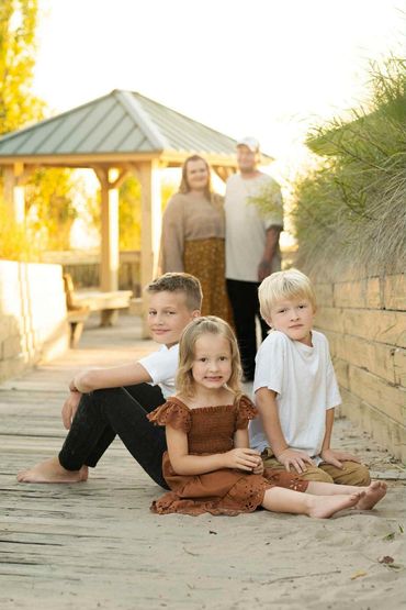 Portage point beach, onekama mi, Lake Michigan water, family photography in lake, LeGalley Photograp