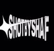 Distorted black and white text stylized creatively.