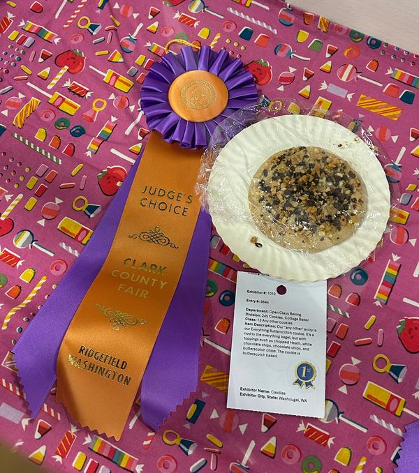 Judge's choice cookie at county fair.