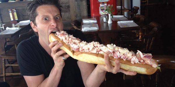 World Largest Lobster Roll at Taste of Maine Restaurant. 
