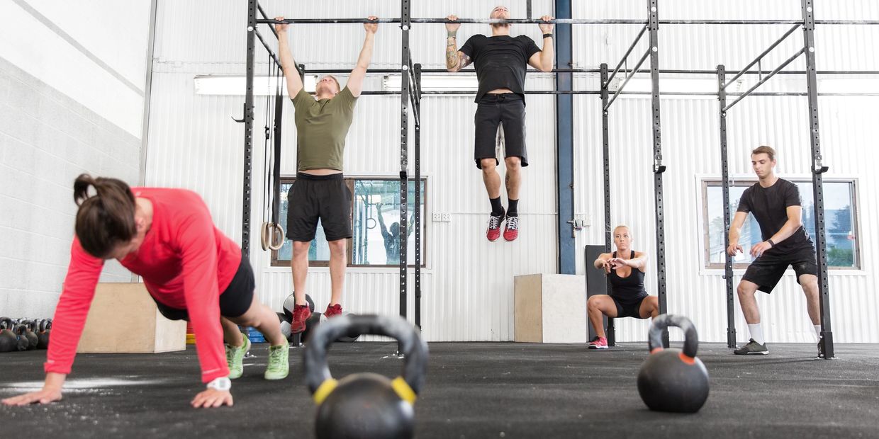 Small group personal training in a functional training studio