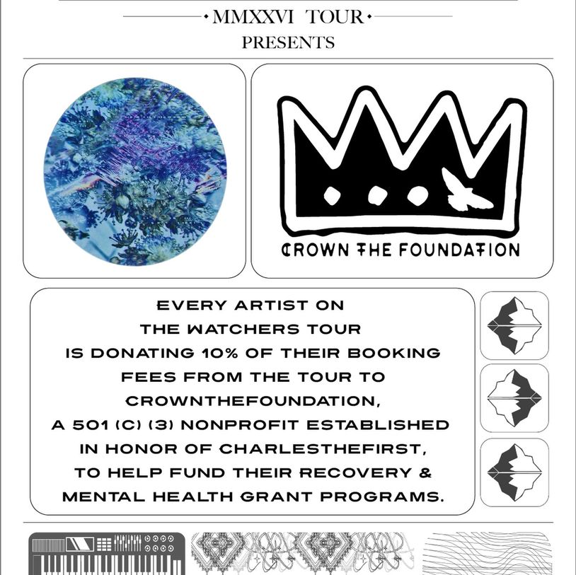 Poster for MMXXVI Tour supporting Crown The Foundation's mental health grants.