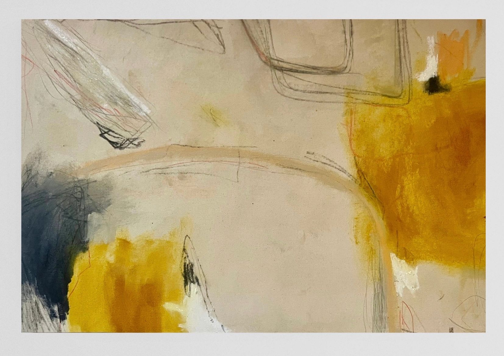 “Talking Point”
40x27 in. Acrylic + Charcoal + Graphite on Canvas
2025
$625
