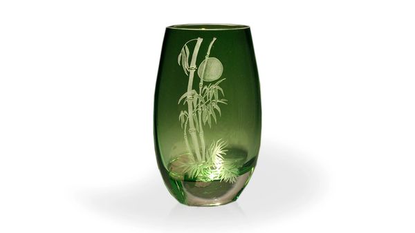 Green Crystal Kyoto Vase