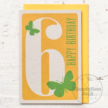 Happy birthday age 6 greeting card