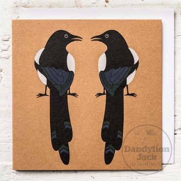 Magpie greeting card