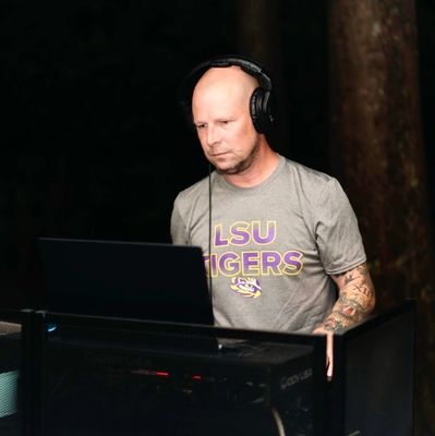 Erik Fairley DJing a professional event in Baton Rouge for ESounds Entertainment.