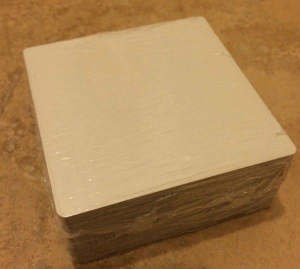 50ea Dye Sublimation Aluminum Square Blanks 3x 3