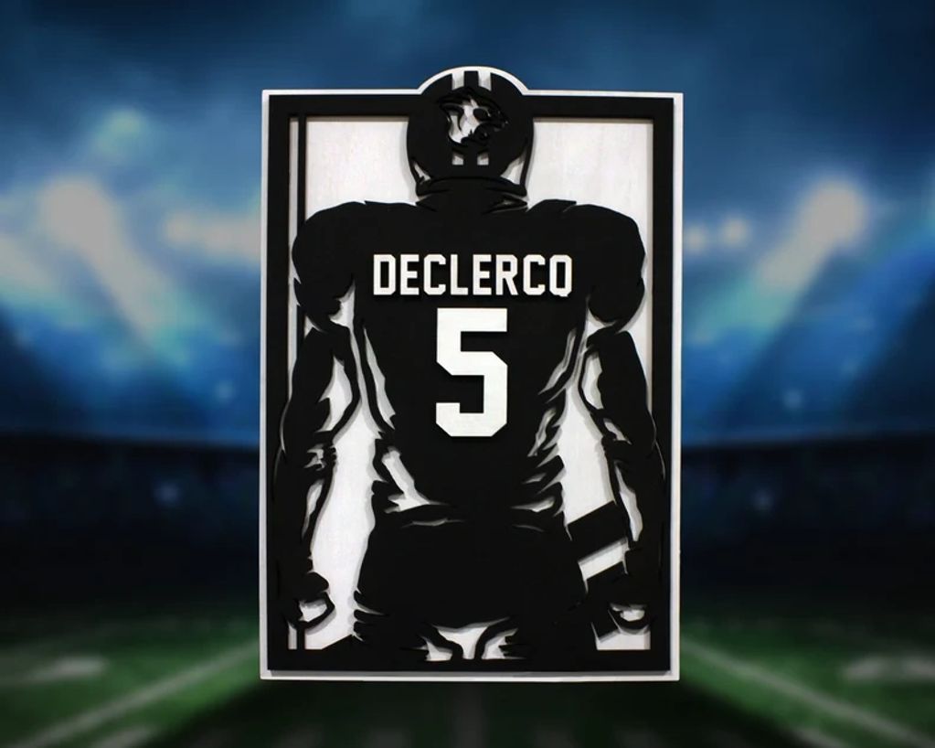 Sports Sign with Customize Name and number with school logo. 