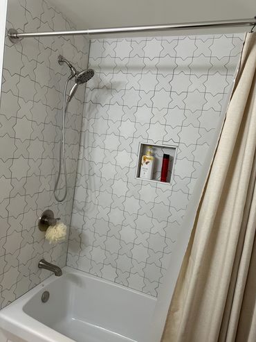 We only build the best showers with waterproofing membranes.  Away with the old days of rock board w