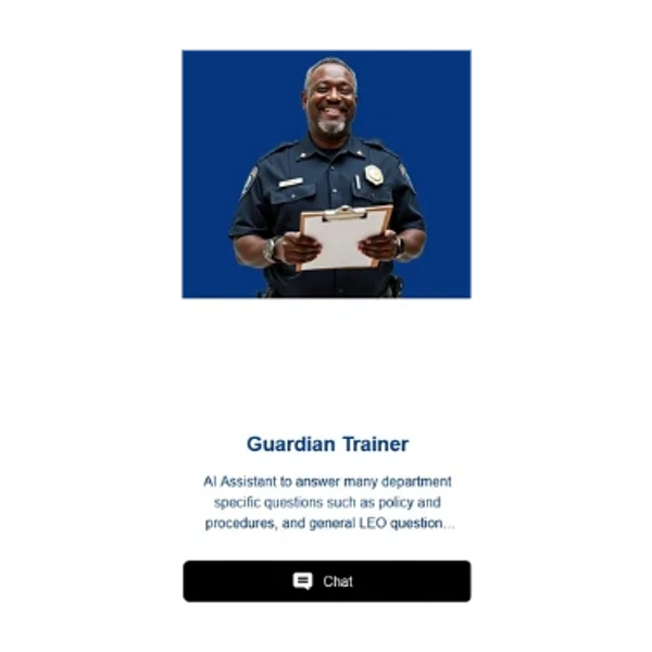 Law enforcement training app. Knowledge base. FTP. Field training
