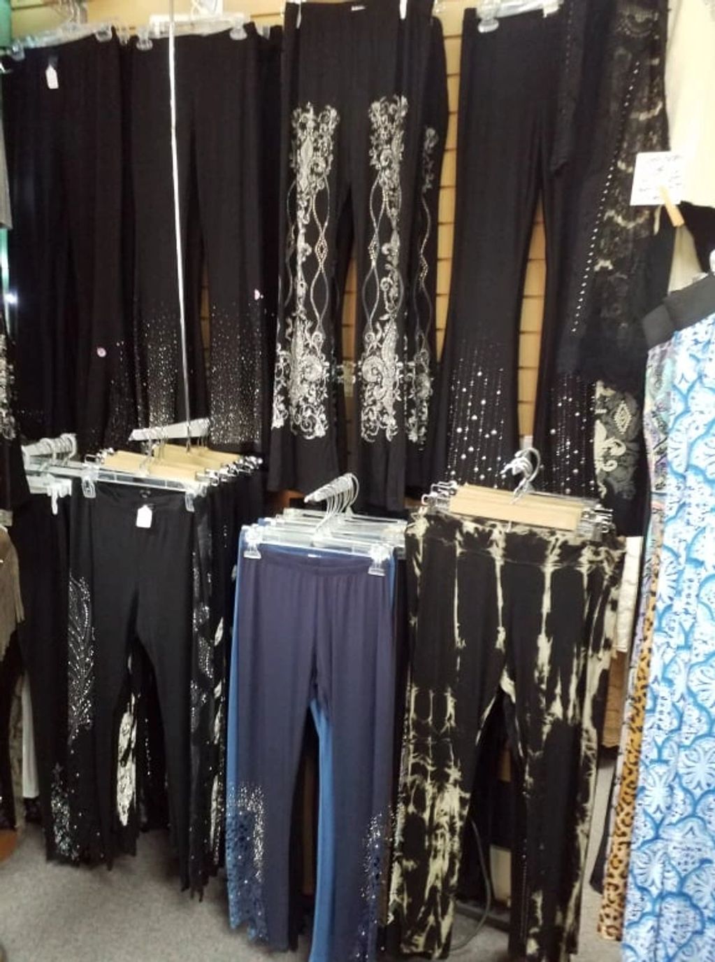 Wide Variety of Classy Glitz leggings.  Sizes Small to XL.  We also have some in 1xl to 2xl.