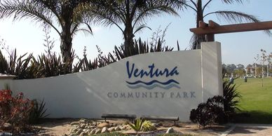Sign for Ventura Community Park.
