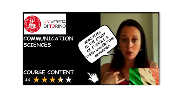 Università degli studi di Torino COMMUNICATION SCIENCES COURSE  REVIEWS RATINGS VCOMPASS SEMIOTICS