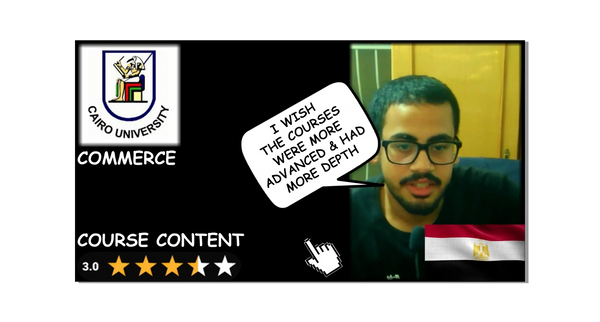 COMMERCE - CAIRO UNIVERSITY REVIEWS RATINGS - COURSE CONTENT VCOMPASS.LIVE - course content ratings