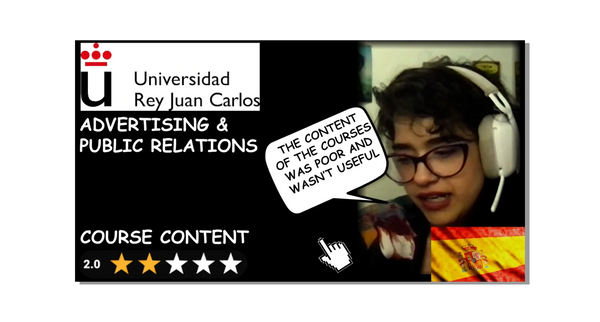 Universidad Rey Juan Carlos - Advertising & Public Relations Reviews and Ratings - VCompass ratings