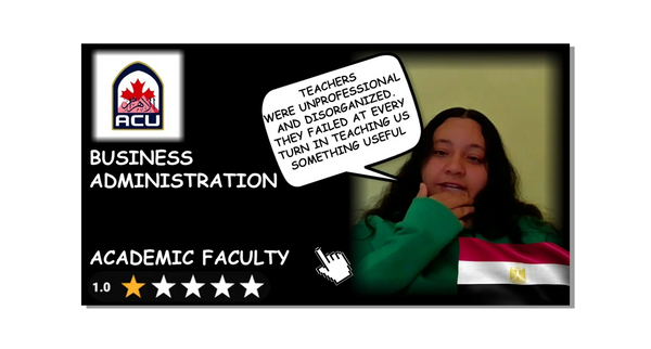 Ahram Canadian University - Business Administration Reviews and Ratings -VCompass University Ratings