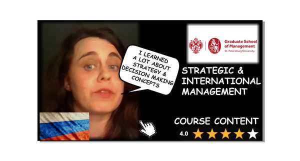 Saint Petersburg State University - Strategic and International Management Reviews and Ratings 