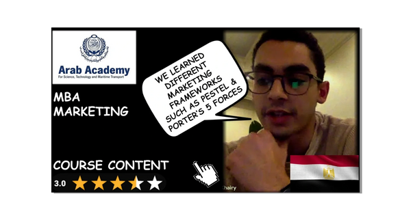 MBA in Marketing AASTM reviews ratings - vcompass postgraduate reviews ratings - vcompass university
