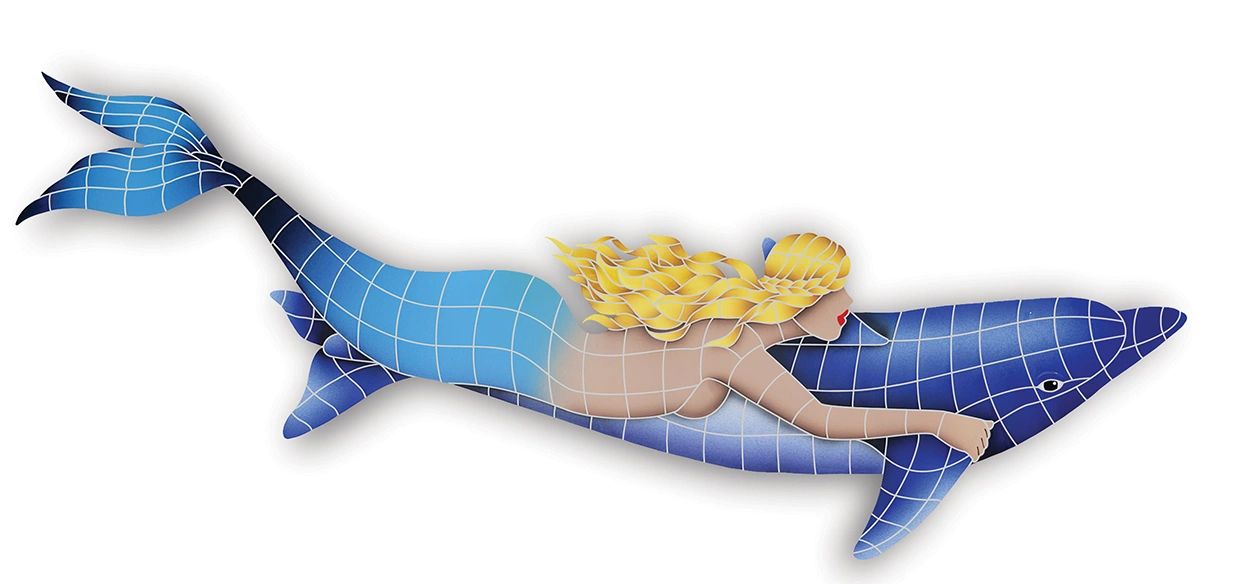 Mermaid with dolphin