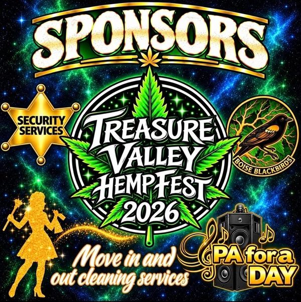 Treasure Valley Hemp Fest 2026 sponsors graphic.