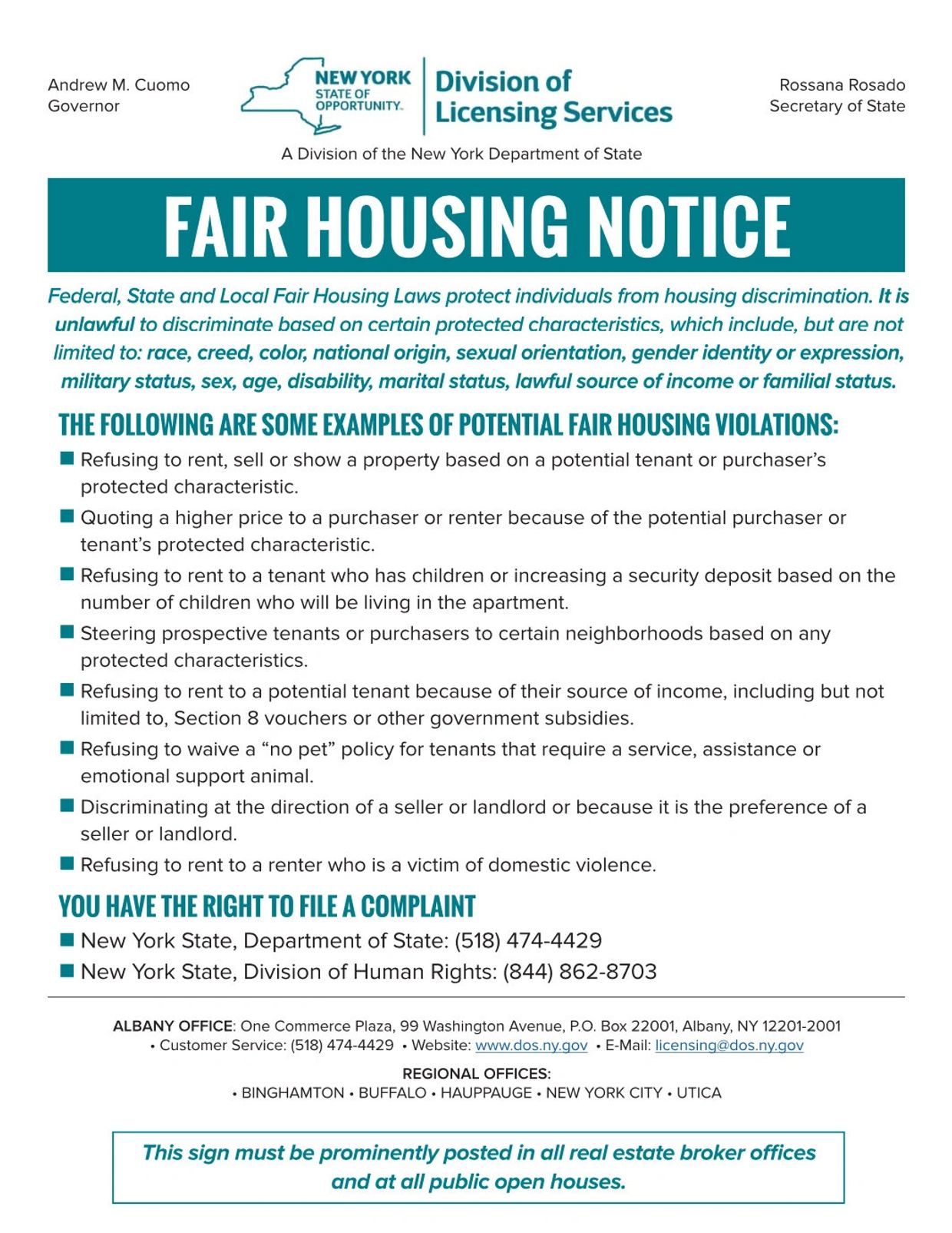 Fair Housing Notice:
Property Consultants and Management
