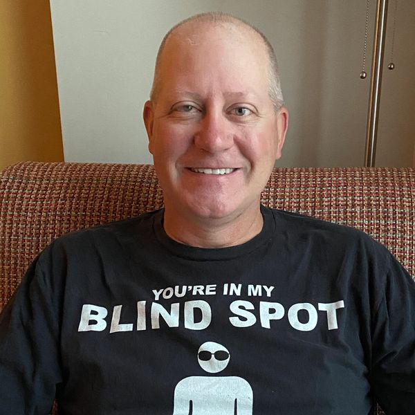 Karl just before his right eye removal surgery. June 2024