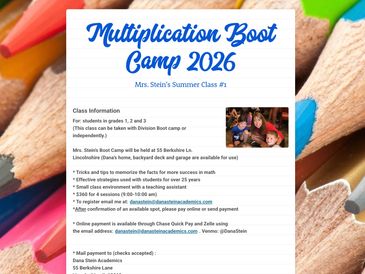 Summer Boot Camps | Dana Stein Academics