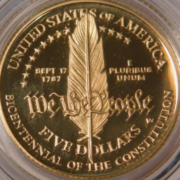 $5 gold commemorative us mint coin proof condition