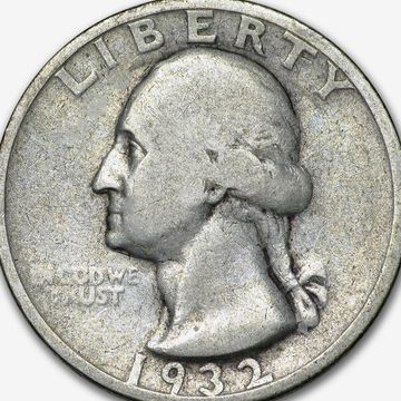 1932 Washington Silver Quarter 90% Silver junk silver coin circulated