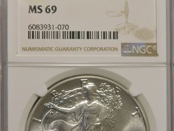 1988 NGC silver eagle graded MS69 