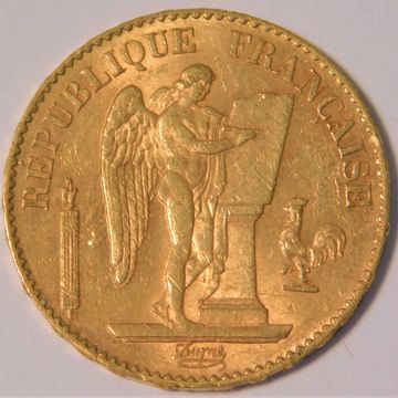 France minted 20 Francs Lucky Angel Gold Coin 