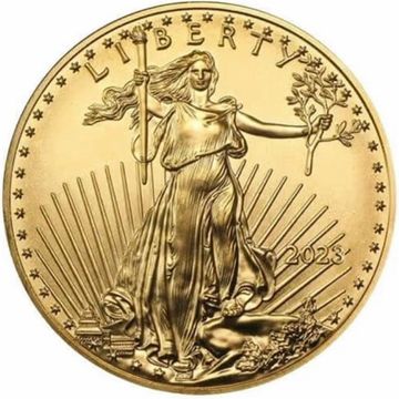2023 American Gold Eagle coin 1 oz. fine gold bullion Gem BU condition