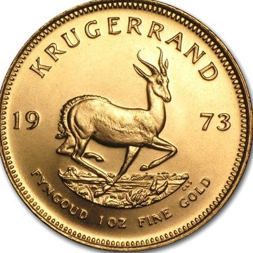 1973 South Africa Gold Krugerrand gold coin 1 oz. fine gold