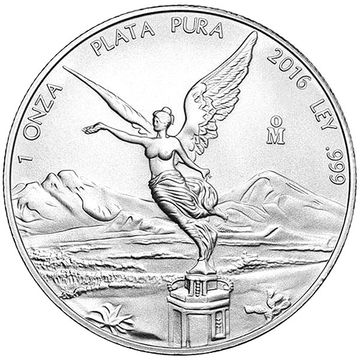  2016 Libertad 1 ONZA Plata Pura .999 Fine Silver Bullion Coin from Mexico  UNC.
