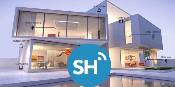 A smart Home with the Smart Home Elite Logo