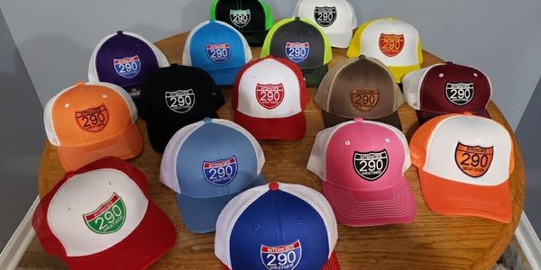 290 Baseball caps in multiple colors