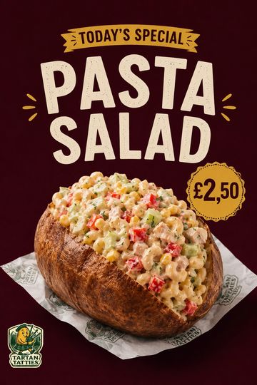 Today's special pasta salad for £2.50.