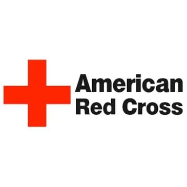 Logo of the American Red Cross with a red cross symbol.