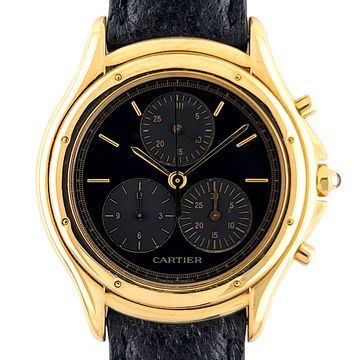 Cartier Cougar
Chronograph 1162 1 GM LM 18k 750 Gold + Box + Servicing Papers warrens watches